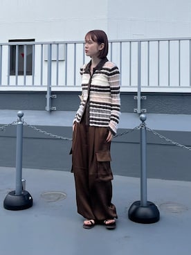 「シアーニット」｜serikaさん（レディース・153cm）の夏コーディネート