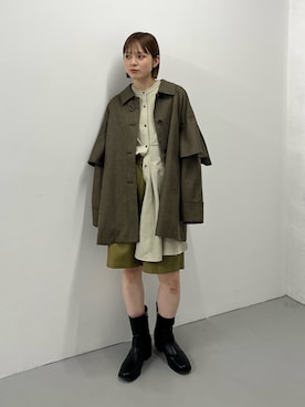 「アイテム（その他アウター）」を使った、serikaさん（レディース・153cm）の秋コーディネート