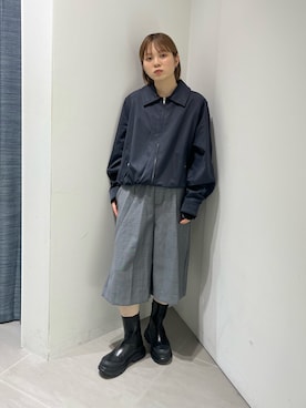 「アイテム（ブルゾン）」を使った、serikaさん（レディース・153cm）の秋コーディネート