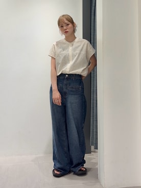 「KBF（ケイビーエフ）のアイテム（パンツ）」を使った、serikaさん（レディース・153cm）の夏コーディネート