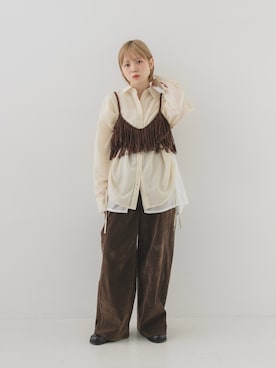 「KBF（ケイビーエフ）のアイテム（パンツ）」を使った、serikaさん（レディース・153cm）の夏コーディネート