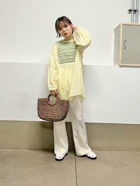 「kbf_ootd」｜「アイテム（その他）」を使った、serikaさん（レディース・153cm）の春コーディネート
