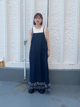 「アイテム（ワンピース/ドレス）」を使った、serikaさん（レディース・153cm）の夏コーディネート