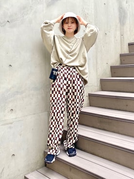 「kbf_ootd」｜「アイテム（スウェット）」を使った、serikaさん（レディース・153cm）の秋コーディネート