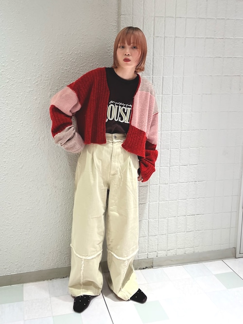 KBF - 新品▷KBF＊ケーブルパッチワークニット OFF KBF（ケイビーエフ）の「ケーブルパッチワークニット（ニット