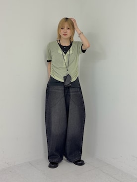 「KBF（ケイビーエフ）のアイテム（シューズ）」を使った、serikaさん（レディース・153cm）の春コーディネート