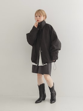 「KBF（ケイビーエフ）のアイテム（ジャケット/アウター）」を使った、serikaさん（レディース・153cm）の夏コーディネート
