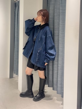 「アイテム（ジャケット/アウター）」を使った、serikaさん（レディース・153cm）の秋コーディネート