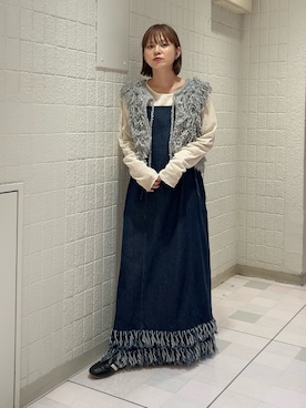 「アイテム（ワンピース/ドレス）」を使った、serikaさん（レディース・153cm）の秋コーディネート