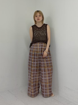 「KBF（ケイビーエフ）のアイテム（パンツ）」を使った、serikaさん（レディース・153cm）の春コーディネート