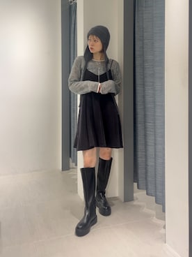 「アイテム（帽子）」を使った、serikaさん（レディース・153cm）の秋コーディネート