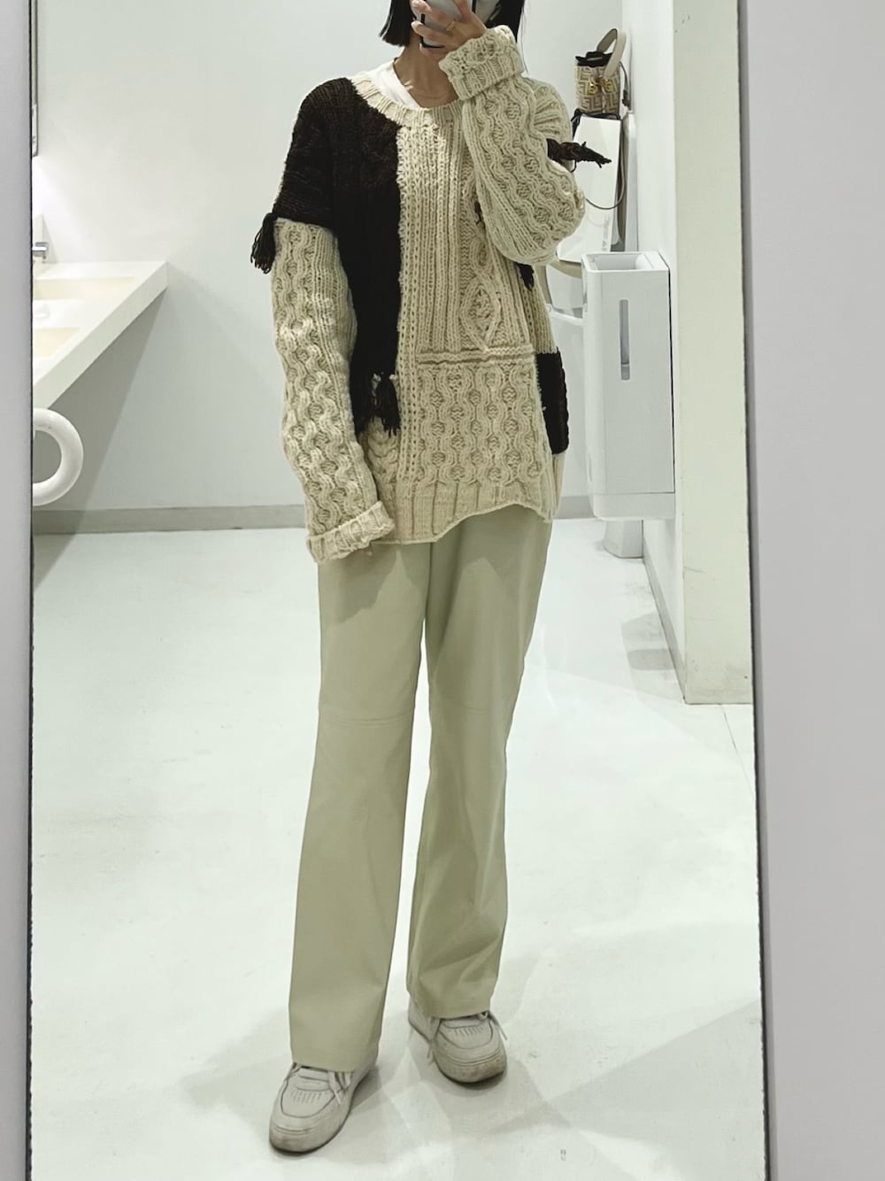 TODAYFUL（トゥデイフル）の「パッチワークハンドニット（Tシャツ