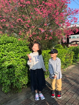 「SKECHERS（スケッチャーズ）のアイテム」を使った、⭐️Mimi&TiTi⭐️蜜踢姐弟⭐️さん（キッズ・110cm）の冬コーディネート
