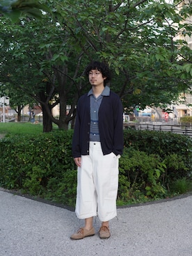 「ネイビー×ホワイト」｜ｽｽﾞｷさん（メンズ・171cm）の夏コーディネート