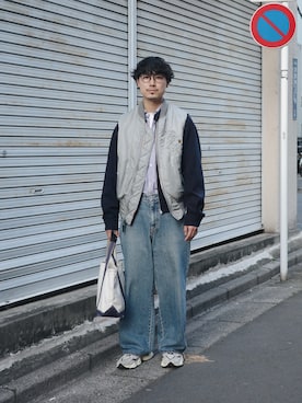 「Alpha Industries（アルファインダストリーズ）のアイテム」を使った、ｽｽﾞｷさん（メンズ・171cm）の春コーディネート