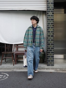 「マドラスチェック」｜ｽｽﾞｷさん（メンズ・171cm）の春コーディネート