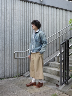 「orSlow（オアスロウ）のアイテム」を使った、ｽｽﾞｷさん（メンズ・171cm）の秋コーディネート