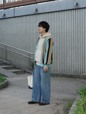 「AURALEE（オーラリー）のアイテム」を使った、ｽｽﾞｷさん（メンズ・171cm）の春コーディネート