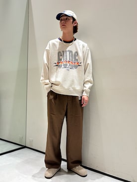 「アイテム（スラックス）」を使った、ないきさん（メンズ・182cm・20代）の秋コーディネート