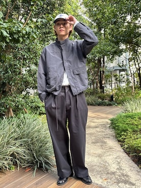 「アイテム（チノパンツ）」を使った、ないきさん（メンズ・182cm）の秋コーディネート