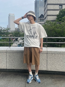 「JOURNAL STANDARD relume（ジャーナルスタンダード　レリューム）のアイテム（帽子）」を使った、ないきさん（メンズ・182cm）の夏コーディネート