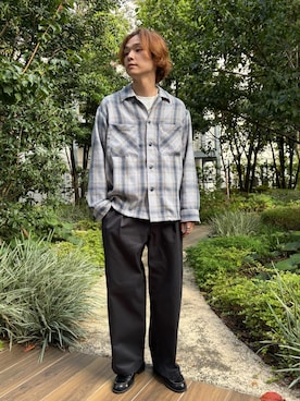 「アイテム（チノパンツ）」を使った、ないきさん（メンズ・182cm）の秋コーディネート