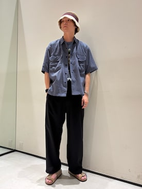 「JOURNAL STANDARD relume（ジャーナルスタンダード　レリューム）のアイテム（帽子）」を使った、ないきさん（メンズ・182cm）の夏コーディネート