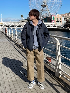 「JOURNAL STANDARD relume（ジャーナルスタンダード　レリューム）のアイテム（パーカー）」を使った、ないきさん（メンズ・182cm）の冬コーディネート