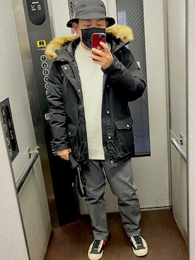 「schott（ショット）のアイテム（その他アウター）」を使った、tyukkeさん（メンズ・173cm）の冬コーディネート