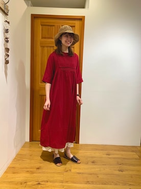 「Samansa Mos2（サマンサ モスモス）のセパレートサンダル（サンダル）」を使った、さとうさん（レディース・167cm）の春コーディネート