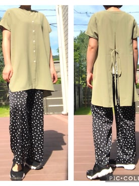 「SLOBE IENA（スローブイエナ）のアイテム（パンツ）」を使った、koryotaさん（レディース・151cm）の夏コーディネート