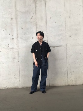 「schott（ショット）のアイテム（オールインワン・サロペット）」を使った、tomoyaさん（メンズ・166cm）の夏コーディネート