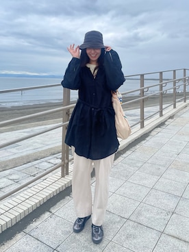 「evernavy（エバーネイビー）のアイテム」を使った、eniさん（レディース・170cm）の春コーディネート