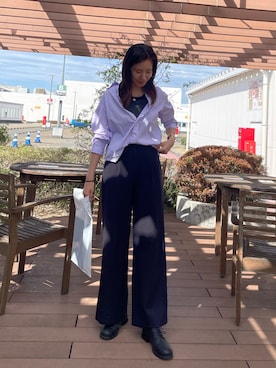「アイテム（タンクトップ）」を使った、eniさん（レディース・170cm）の秋コーディネート