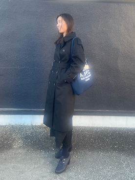 「アイテム（トレンチコート）」を使った、eniさん（レディース・170cm）の秋コーディネート