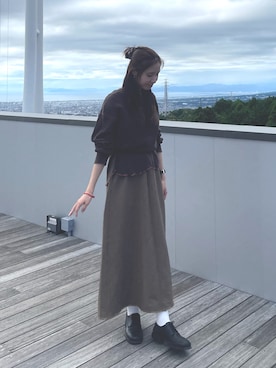 「CAMPER（カンペール）のアイテム」を使った、eniさん（レディース・170cm）の秋コーディネート