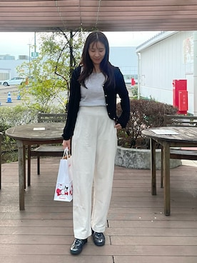「evernavy（エバーネイビー）のアイテム」を使った、eniさん（レディース・170cm）の夏コーディネート