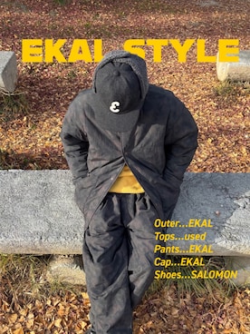 「アイテム（帽子）」を使った、Imuさん（メンズ・177cm）の冬コーディネート