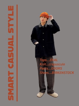 「アイテム（サンダル）」を使った、Imuさん（メンズ・177cm・20代）の秋コーディネート