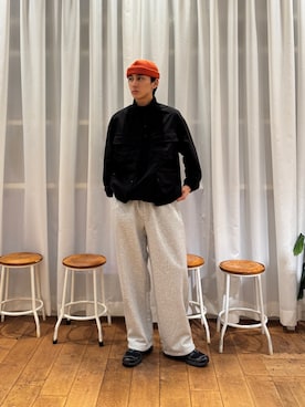 「アイテム（ニットキャップ/ビーニー）」を使った、Imuさん（メンズ・177cm）の秋コーディネート