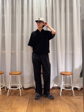 「アイテム（ポロシャツ）」を使った、Imuさん（メンズ・177cm）の夏コーディネート
