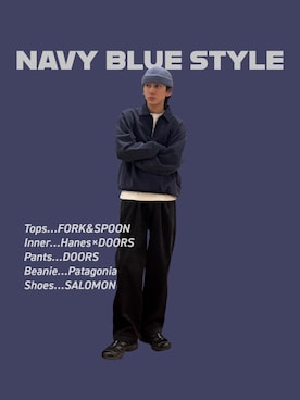 「アイテム（スウェット）」を使った、Imuさん（メンズ・177cm）の冬コーディネート