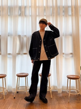 「アイテム（ニットキャップ/ビーニー）」を使った、Imuさん（メンズ・177cm・20代）の秋コーディネート