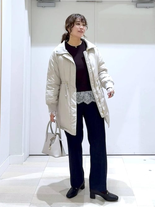 専用JJ314CGLソ付★12.5号→9号ダウン 最長発送期日12/23 スタンドカラーファイバーダウンソフトフェイクレザーブルゾン（ダウン