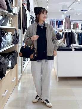 「GLOBAL WORK（グローバルワーク）のアイテム（ブルゾン）」を使った、nonさん（レディース・166cm）の冬コーディネート