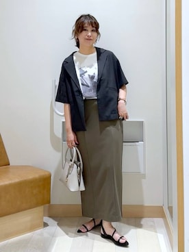 「アイテム（ヘアアクセサリー）」を使った、nonさん（レディース・166cm・40代）の夏コーディネート