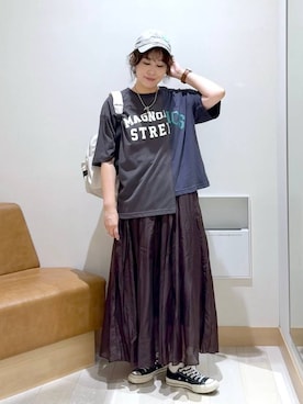 「アイテム（ヘアゴム）」を使った、nonさん（レディース・166cm）の秋コーディネート