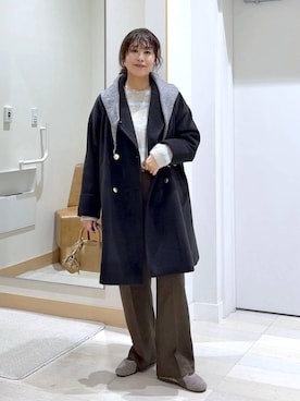 「アイテム（チェスターコート）」を使った、nonさん（レディース・166cm・40代）の冬コーディネート