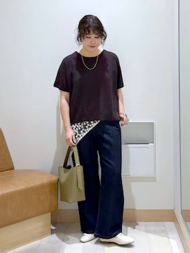 「アイテム（ローファー）」を使った、nonさん（レディース・166cm・40代）の夏コーディネート