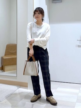 「アイテム（タンクトップ）」を使った、nonさん（レディース・166cm・40代）の秋コーディネート